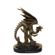 Animal Bronze Sculpture Dragon Sculpture Décor En Laiton Statue Tpy-648